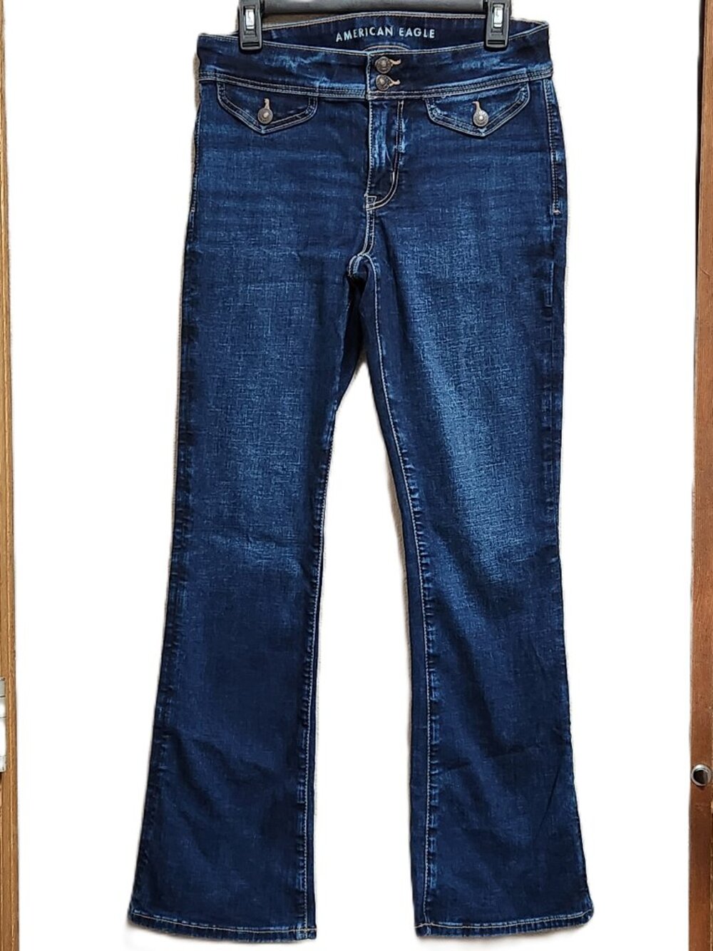 AE AMERICAN EAGLE Next Level Stretch Low-Rise Kick Boot Jeans - Sz 4 - NEW